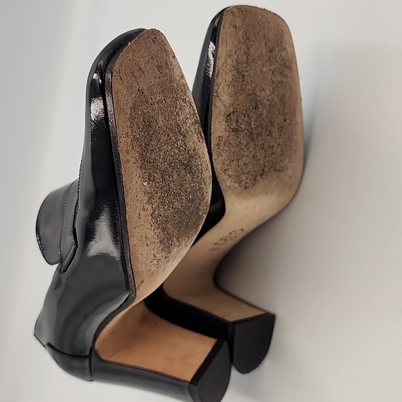 CHANTAL - Italy Black Patent Leather Heeled Loafer, Size 6½ - Picture 5 of 7
